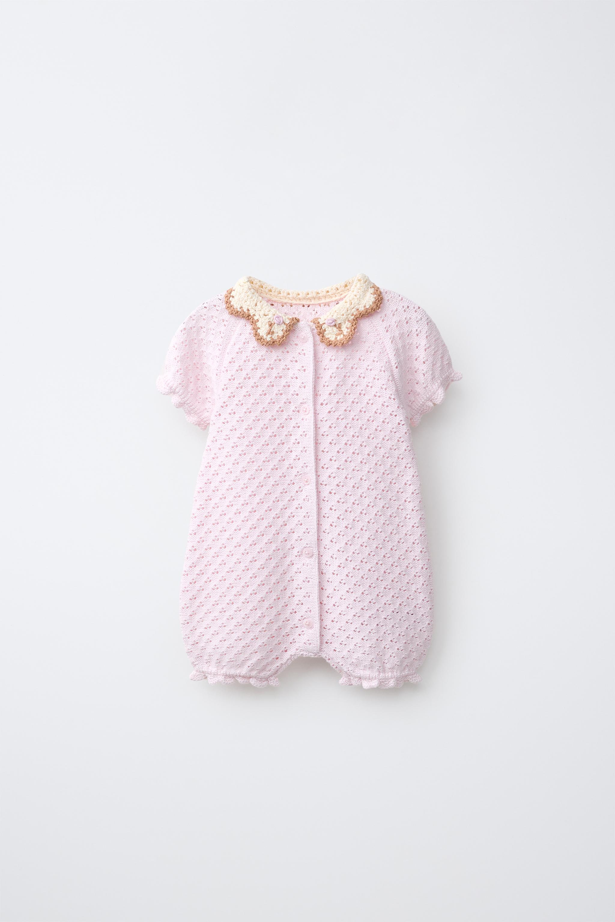CROCHET COLLAR SHORT JUMPSUIT